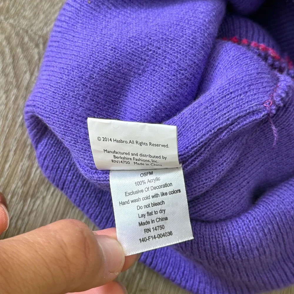 My Little Pony Best Friends Pink Pom Winter Beanie Hat Hasbro 2014 Girls OSFM